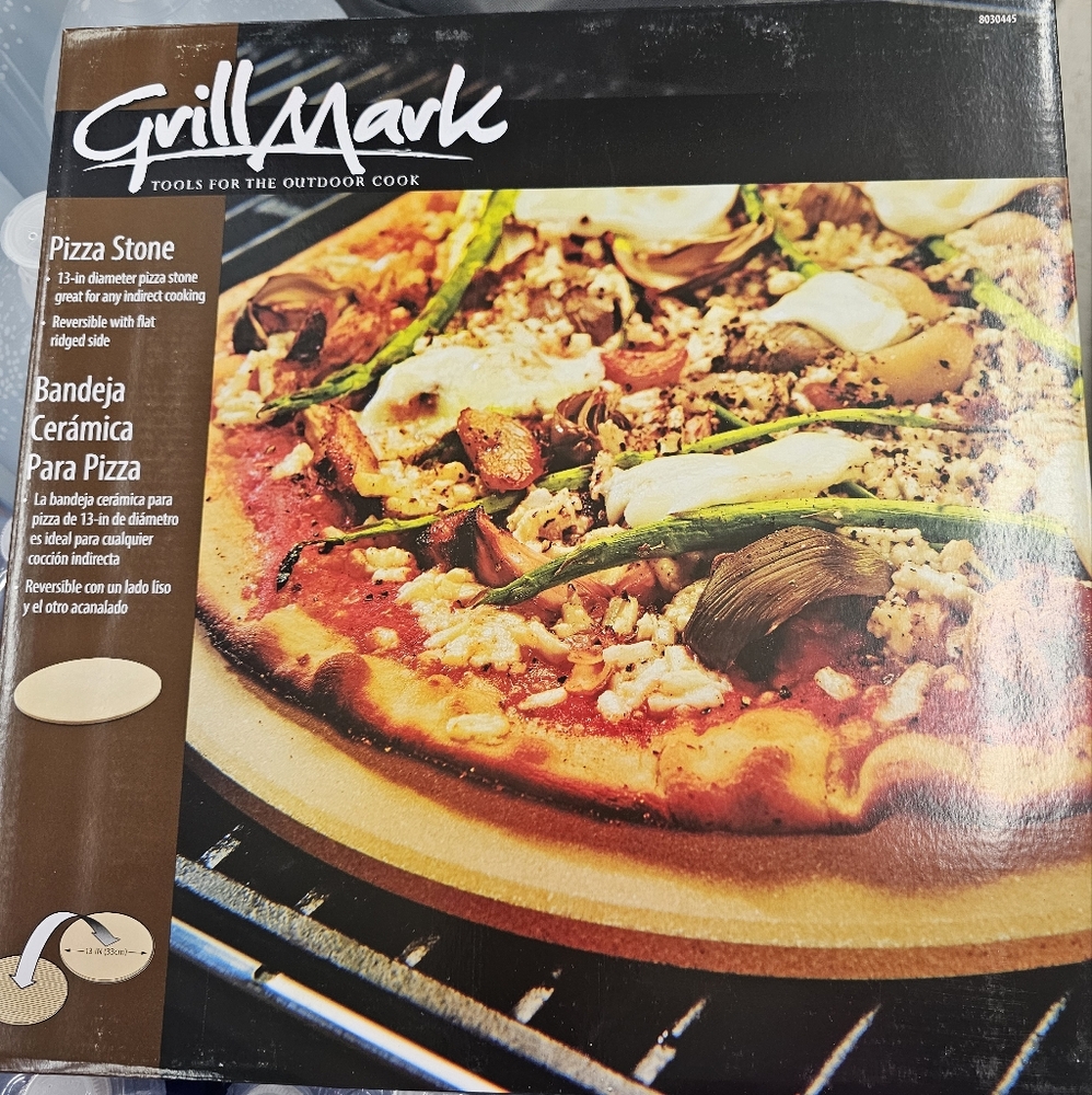 Grill Mark Beige Grill Pizza Stone